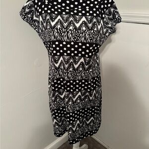 Rafaella Sleeveless Multi Cotton Knit Dress L NWOT
